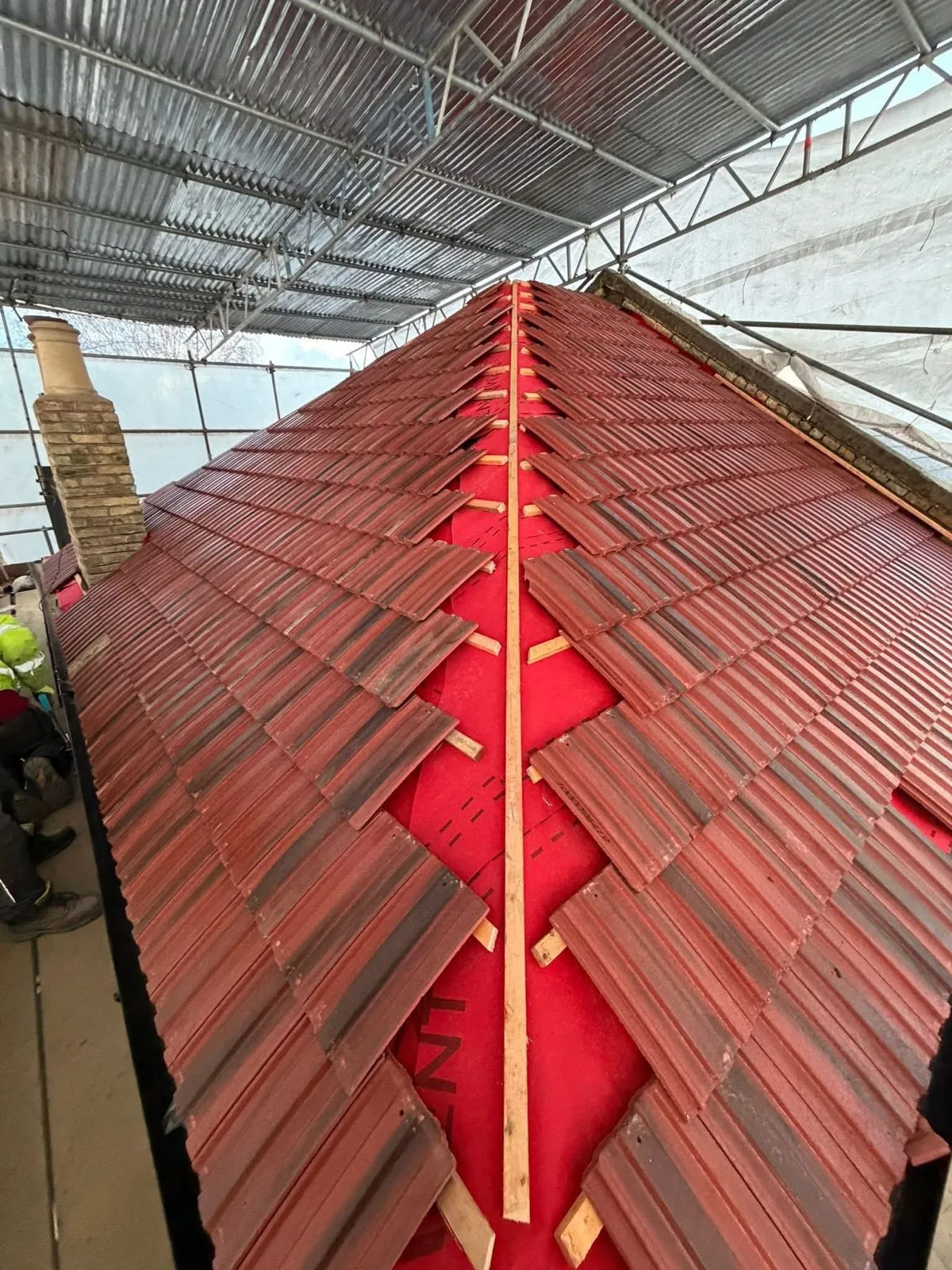 Complete roof replacement with new clay tiles in Ottery St Mary